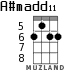 A#madd11 для укулеле