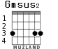Gmsus2 для гитары - вариант 1