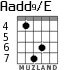 Aadd9/E для гитары - вариант 5