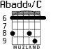 Abadd9/C для гитары - вариант 4