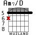 Am7/D для гитары - вариант 1