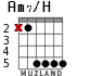 Am7/H для гитары - вариант 2
