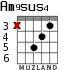 Am9sus4 для гитары - вариант 4
