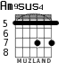 Am9sus4 для гитары - вариант 6