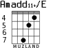 Amadd11+/E для гитары - вариант 4