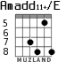 Amadd11+/E для гитары - вариант 5