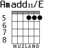 Amadd11/E для гитары - вариант 3