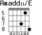 Amadd11/E для гитары - вариант 4