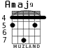 Amaj9 для гитары - вариант 5