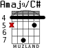 Amaj9/C# для гитары - вариант 2