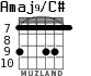 Amaj9/C# для гитары - вариант 4