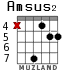 Amsus2 для гитары - вариант 4