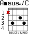 Amsus4/C для гитары - вариант 1