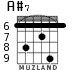 A#7 для гитары - вариант 4