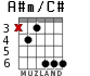 A#m/C# для гитары - вариант 3