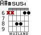 A#msus4 для гитары - вариант 4
