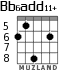 Bb6add11+ для гитары - вариант 5