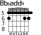 Bb6add9 для гитары - вариант 3