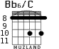 Bb6/C для гитары - вариант 4