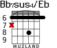 Bb7sus4/Eb для гитары - вариант 1