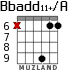 Bbadd11+/A для гитары - вариант 7