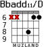 Bbadd11/D для гитары - вариант 4