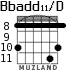 Bbadd11/D для гитары - вариант 5
