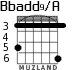 Bbadd9/A для гитары - вариант 3