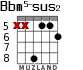Bbm5-sus2 для гитары - вариант 2