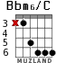 Bbm6/C для гитары - вариант 2