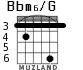 Bbm6/G для гитары - вариант 4