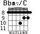 Bbm7/C для гитары - вариант 3