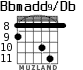 Bbmadd9/Db для гитары - вариант 3