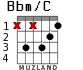 Bbm/C для гитары - вариант 3