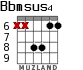 Bbmsus4 для гитары - вариант 4