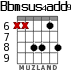 Bbmsus4add9 для гитары - вариант 5