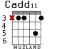 Cadd11 для гитары - вариант 3