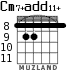 Cm7+add11+ для гитары - вариант 3