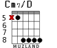 Cm7/D для гитары - вариант 2