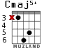 Cmaj5+ для гитары - вариант 4