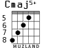 Cmaj5+ для гитары - вариант 5