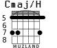 Cmaj/H для гитары - вариант 4