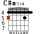 C#m7/4 для гитары - вариант 3