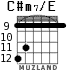 C#m7/E для гитары - вариант 5