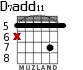 D7add11 для гитары - вариант 1