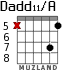 Dadd11/A для гитары - вариант 6