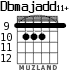 Dbmajadd11+ для гитары - вариант 3