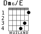Dm6/E для гитары - вариант 2