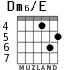 Dm6/E для гитары - вариант 3