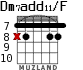 Dm7add11/F для гитары - вариант 2